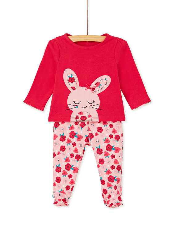 Pyjama layette fille motif lapin KEFIPYJLAP / 20WH13B1PYJD323